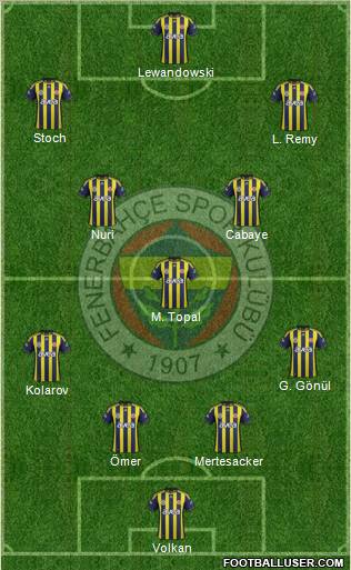 Fenerbahçe SK Formation 2012