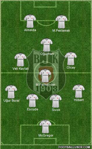 Besiktas JK Formation 2012