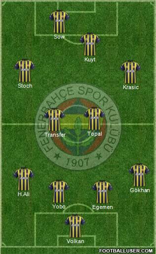 Fenerbahçe SK Formation 2012