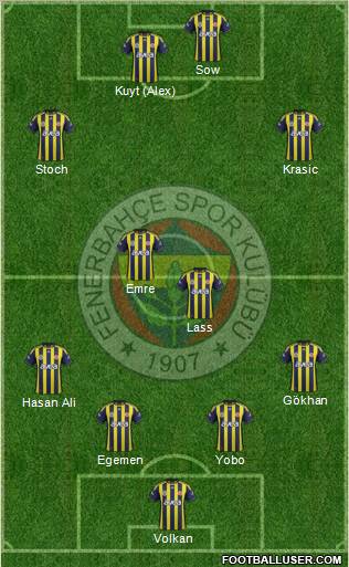 Fenerbahçe SK Formation 2012
