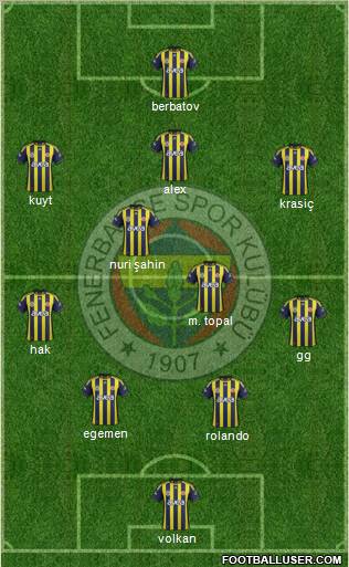 Fenerbahçe SK Formation 2012