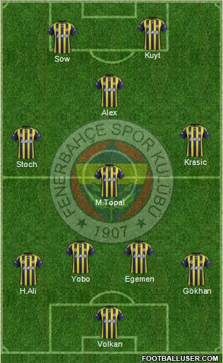 Fenerbahçe SK Formation 2012