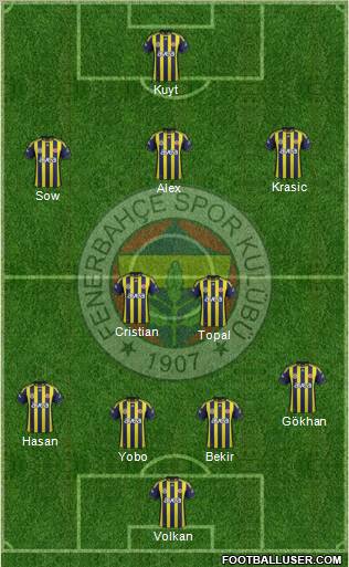 Fenerbahçe SK Formation 2012