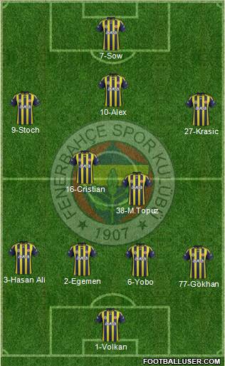 Fenerbahçe SK Formation 2012