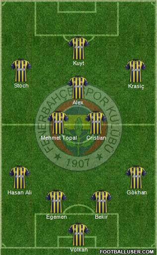 Fenerbahçe SK Formation 2012