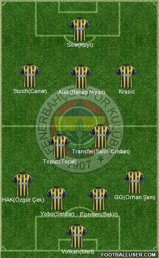 Fenerbahçe SK Formation 2012