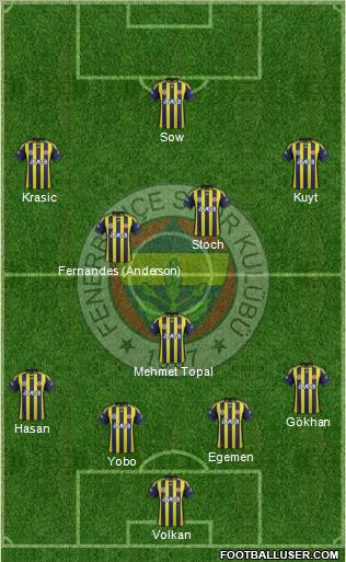 Fenerbahçe SK Formation 2012