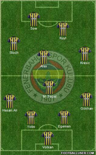 Fenerbahçe SK Formation 2012
