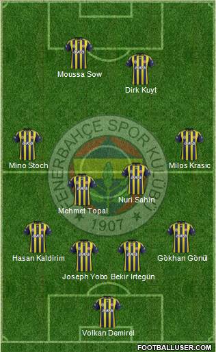 Fenerbahçe SK Formation 2012