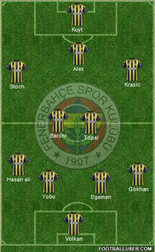 Fenerbahçe SK Formation 2012