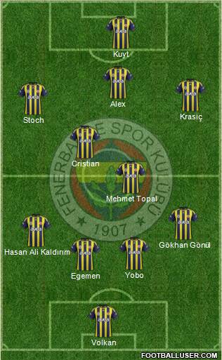 Fenerbahçe SK Formation 2012
