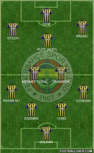 Fenerbahçe SK Formation 2012