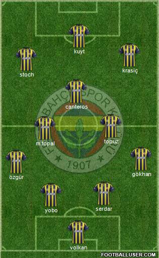 Fenerbahçe SK Formation 2012