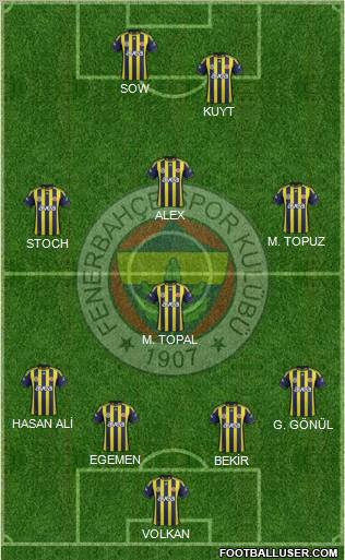 Fenerbahçe SK Formation 2012