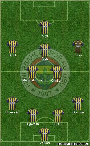 Fenerbahçe SK Formation 2012