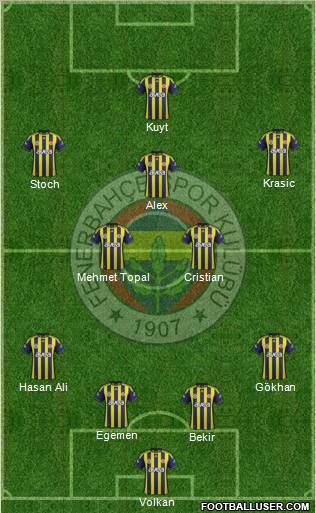 Fenerbahçe SK Formation 2012