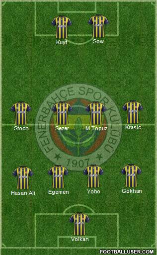 Fenerbahçe SK Formation 2012