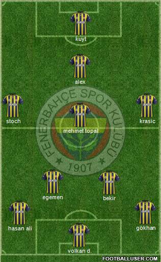Fenerbahçe SK Formation 2012