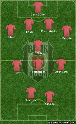 Besiktas JK Formation 2012
