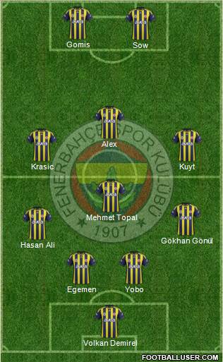 Fenerbahçe SK Formation 2012