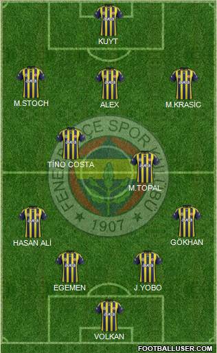 Fenerbahçe SK Formation 2012