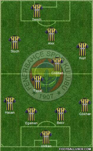 Fenerbahçe SK Formation 2012