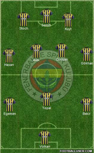 Fenerbahçe SK Formation 2012