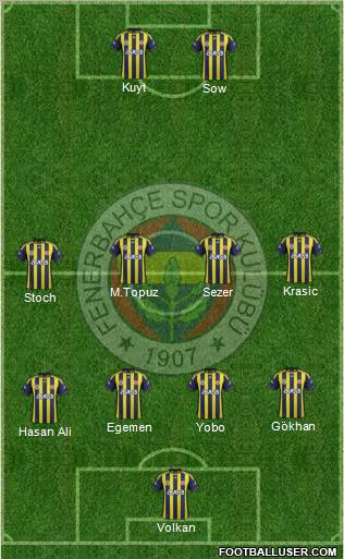 Fenerbahçe SK Formation 2012