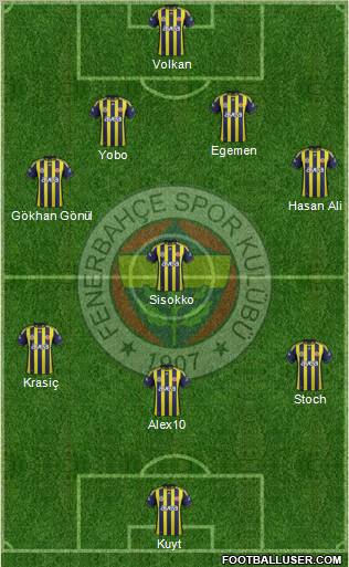 Fenerbahçe SK Formation 2012