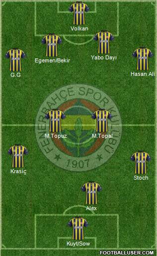 Fenerbahçe SK Formation 2012