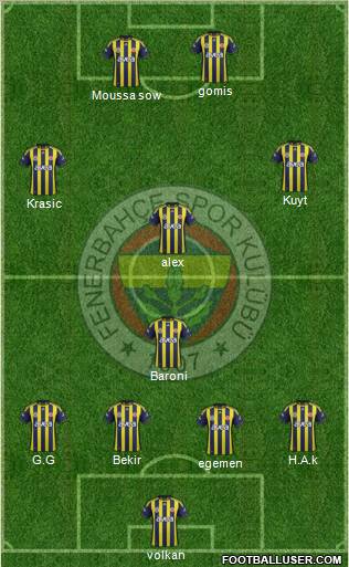 Fenerbahçe SK Formation 2012