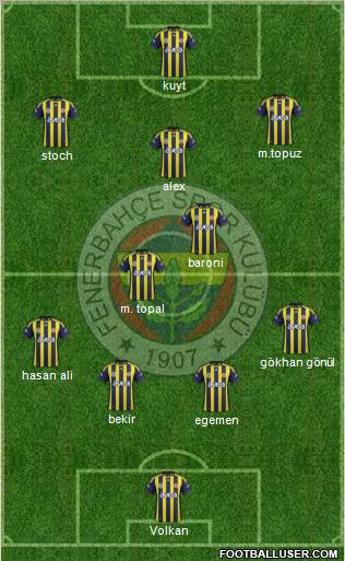 Fenerbahçe SK Formation 2012