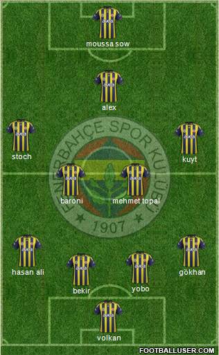 Fenerbahçe SK Formation 2012