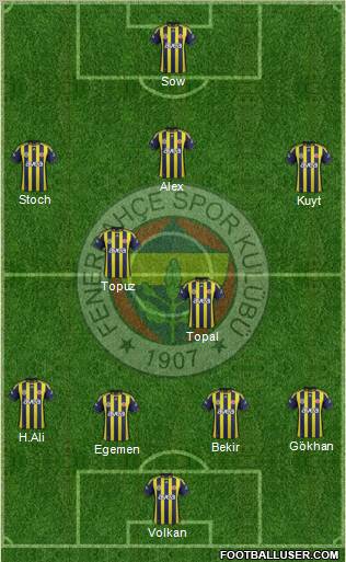 Fenerbahçe SK Formation 2012