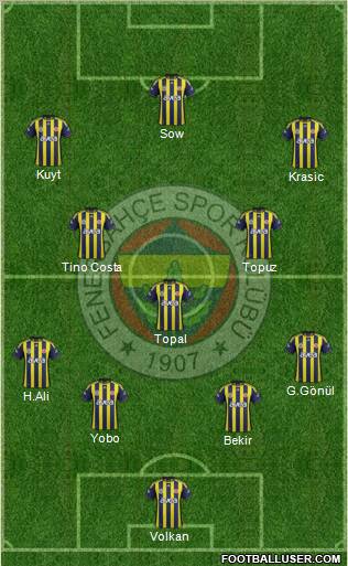 Fenerbahçe SK Formation 2012