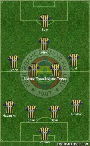 Fenerbahçe SK Formation 2012