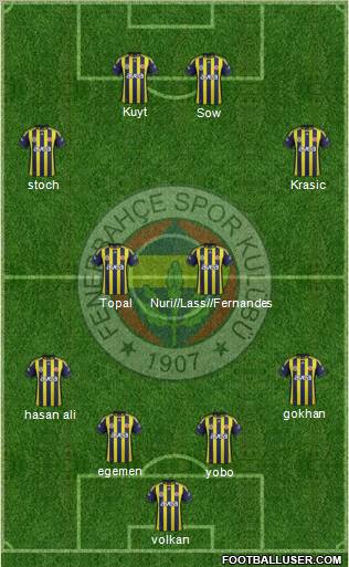 Fenerbahçe SK Formation 2012