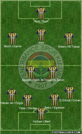 Fenerbahçe SK Formation 2012
