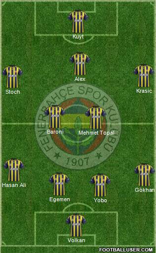 Fenerbahçe SK Formation 2012