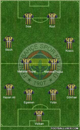Fenerbahçe SK Formation 2012