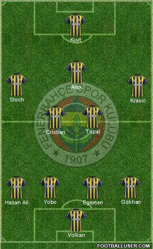 Fenerbahçe SK Formation 2012