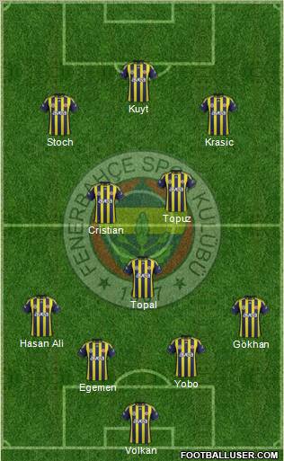Fenerbahçe SK Formation 2012