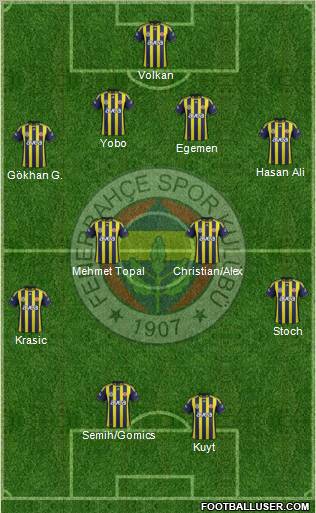 Fenerbahçe SK Formation 2012