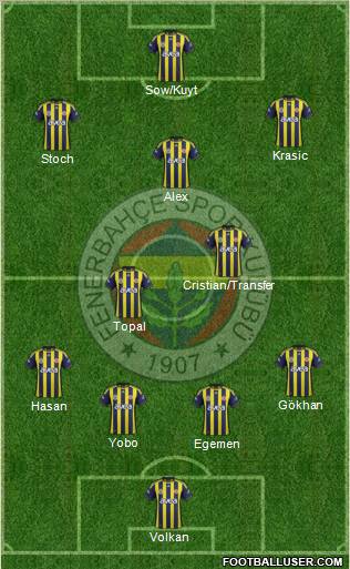 Fenerbahçe SK Formation 2012