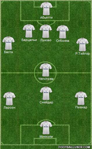 Tottenham Hotspur Formation 2012