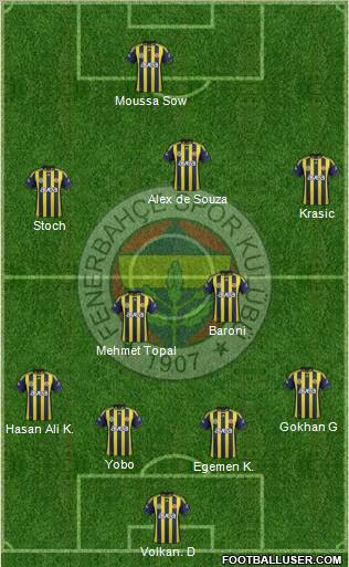 Fenerbahçe SK Formation 2012