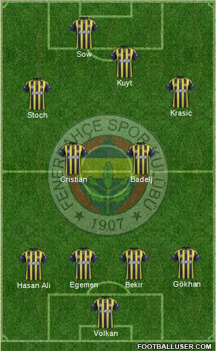 Fenerbahçe SK Formation 2012