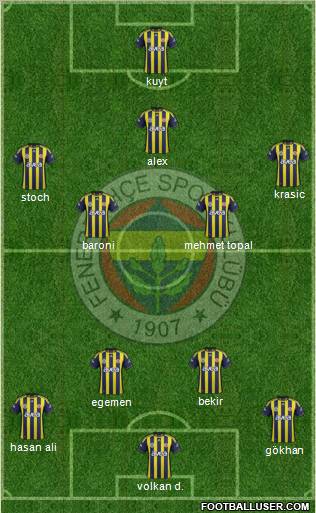 Fenerbahçe SK Formation 2012