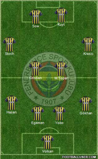 Fenerbahçe SK Formation 2012