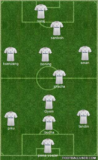 Tottenham Hotspur Formation 2012